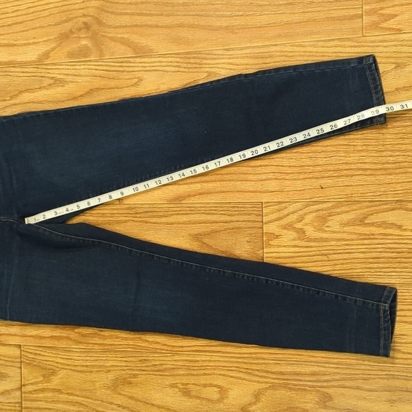Dark wash skinny ankle jeans size 27 Tall mid-rise with stretch Everlane - Picture 4 of 8